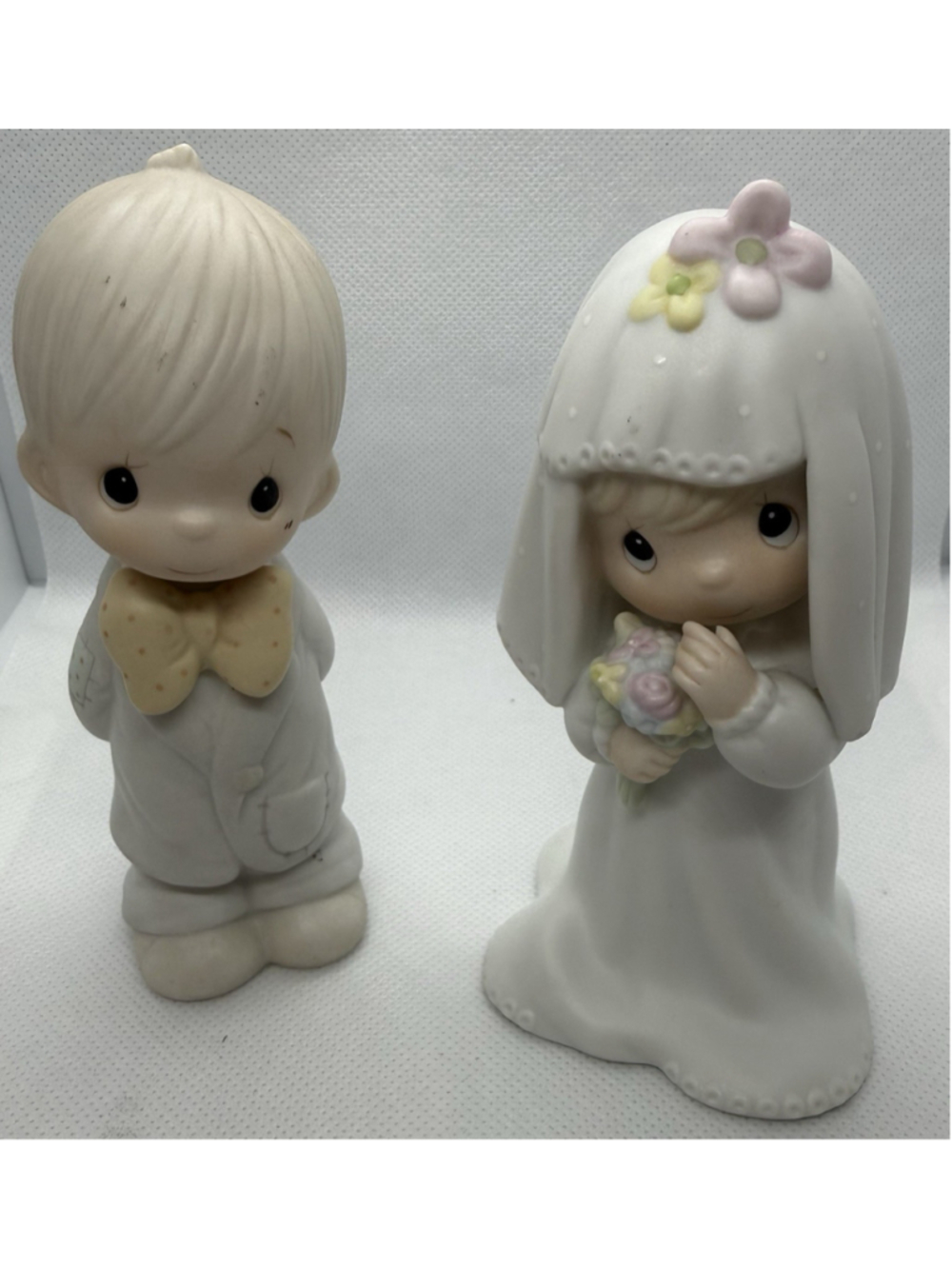 Precious Moments Bride & Groom Figures 1983 Samuel J Butcher